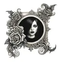 Collarbone goth emo tattoo design idea