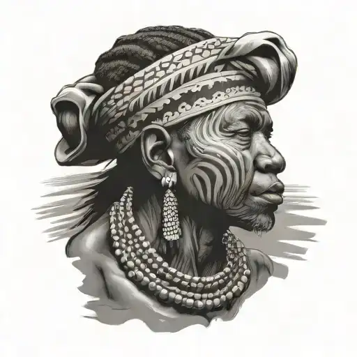 Liberia Gbandi tribe tattoo design idea