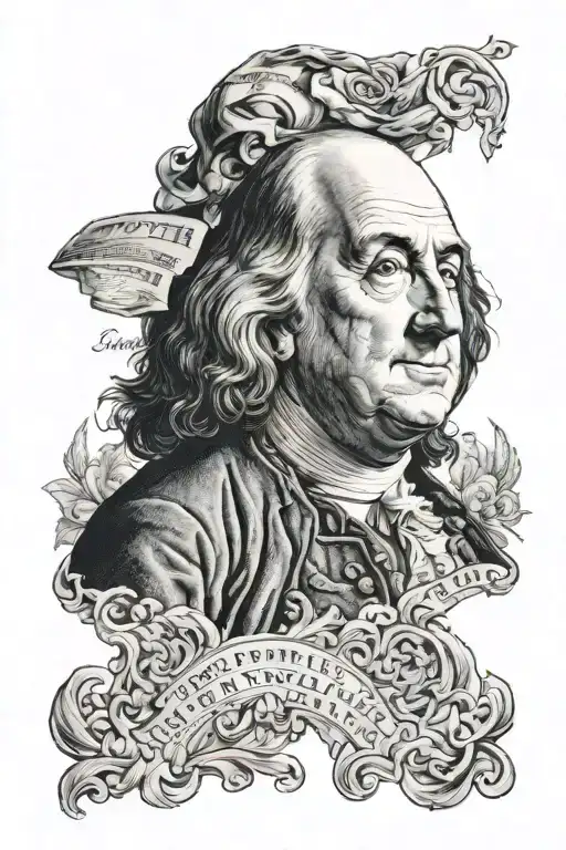 Benjamin Franklin tattoo design idea