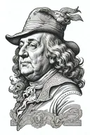Benjamin Franklin tattoo design idea
