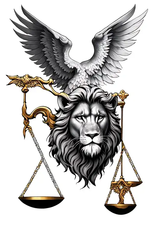 Libra and aslan arm tattoo design featuring tattoo design idea