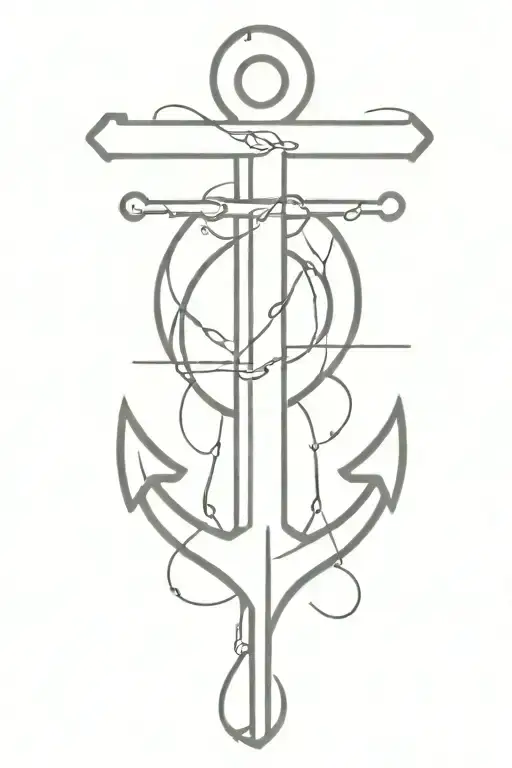 anchor with cross tattoo tattoo design idea