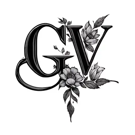 Initial GV tattoo design idea