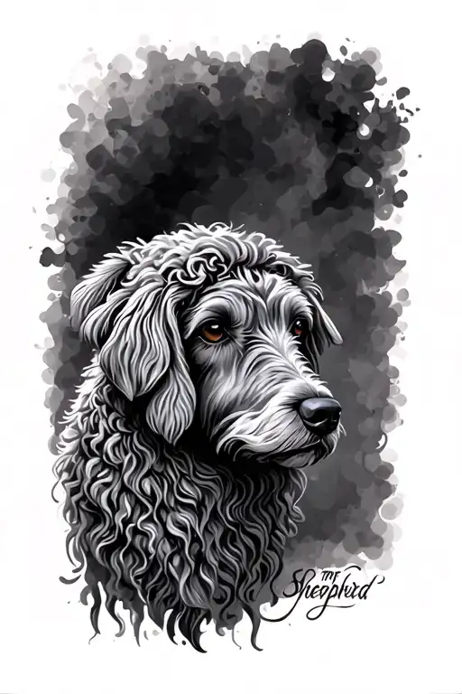 the good shepherd cursive writing tattoo design idea