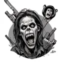 scooby do zombie apocalypse tattoo design idea