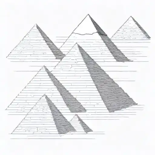 pyramids of giza tattoo design idea