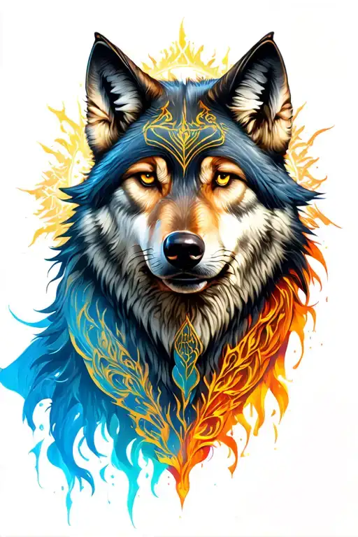 wolf, Odin, Dominican tattoo design idea