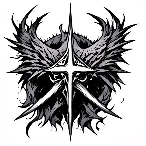 berserk/ blasphemous symbol tattoo design idea