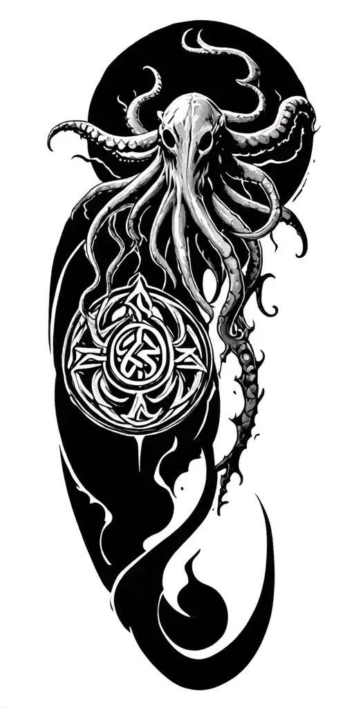 Cthulhu Symbols, the Elder Sign, Lovecraftian, Necromomicon Sigil, Eldritch Horror tattoo design idea