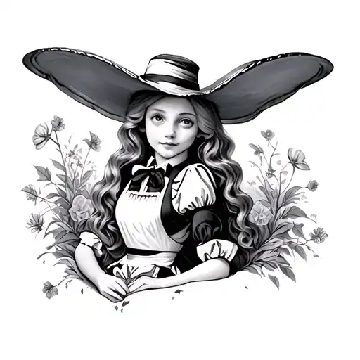 Alice In Wonderland tattoo design idea