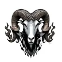 ram, water, Fire, Irish cross tattoo tattoo design idea