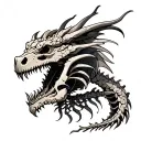 Dragon Skeleton tattoo design idea