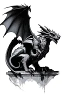 gothic architecture into a gargoyle tattoo design idea