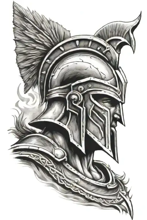 Spartan warrior tattoo design idea