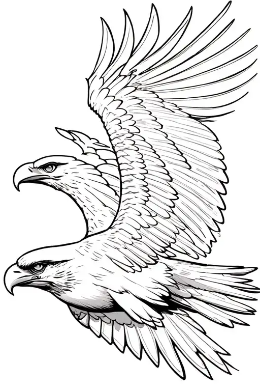 soaring eagle tattoo design idea