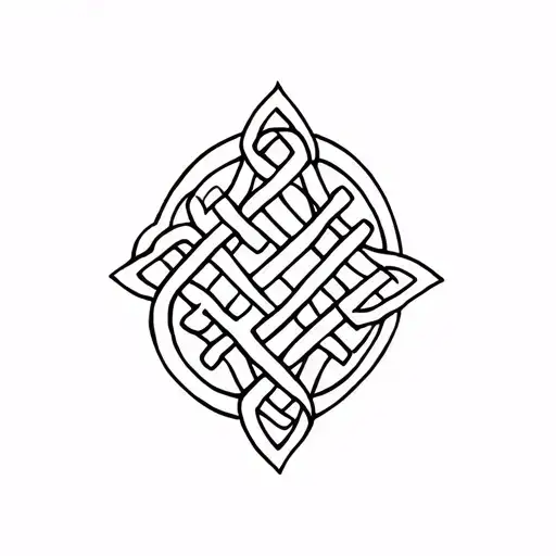 father daughter Celtic knot with repeat dhara knot design tattoo design idea