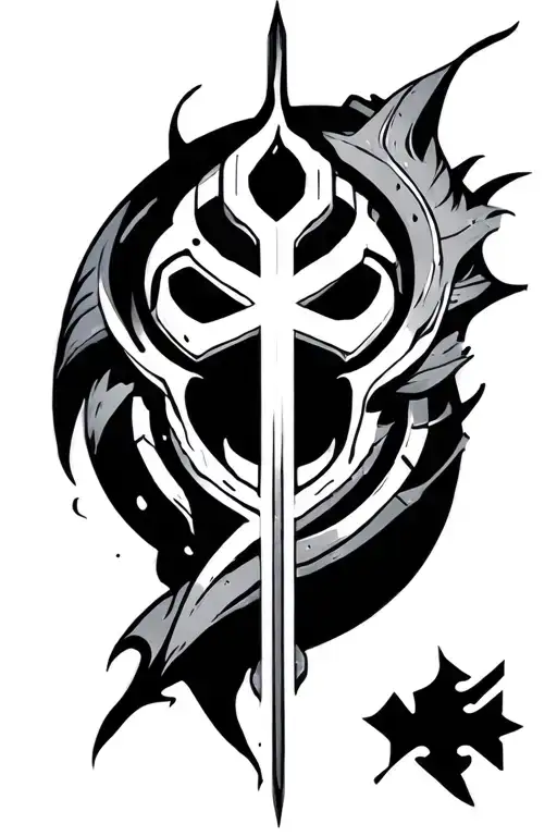 Cyber Sigilism Cross tattoo design idea