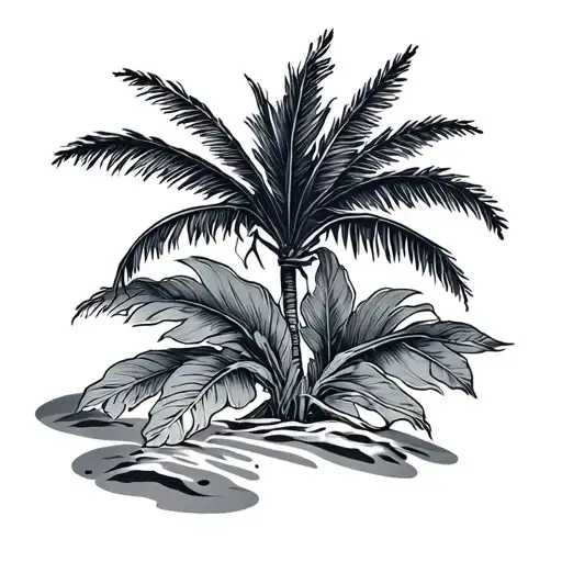 Bahamas islands tattoo design idea