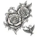 soul mates tattoo design idea