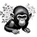 Chinese Monkey tattoo design idea