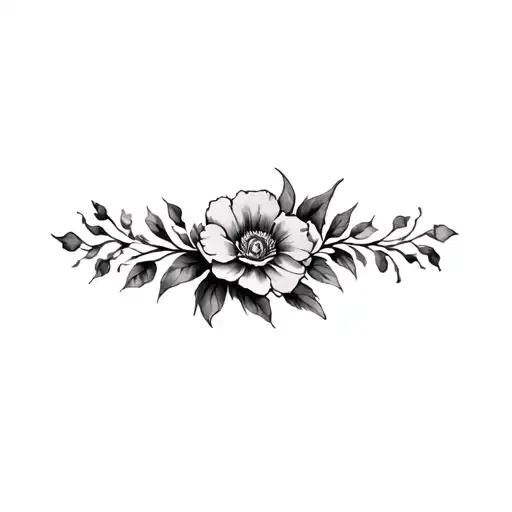 Coverup Floral tattoo design idea