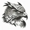 hawk eye tattoo design idea