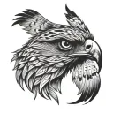 hawk eye tattoo design idea