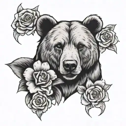 memorial wrist piece for a dog  the name bear with hearts and flowers   tattoo design idea