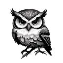Cute Owl tattoo design idea