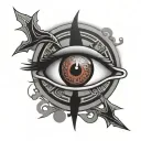 itachi sharingan in the eye of Horus  tattoo design idea