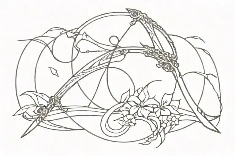 Mori Calliope scythe tattoo design idea