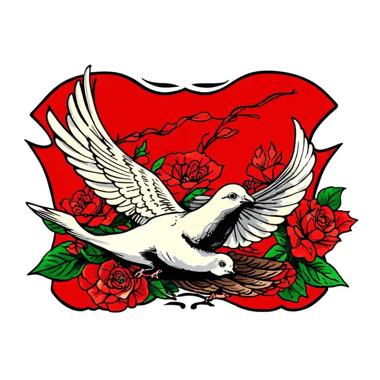 Dove tattoo design idea