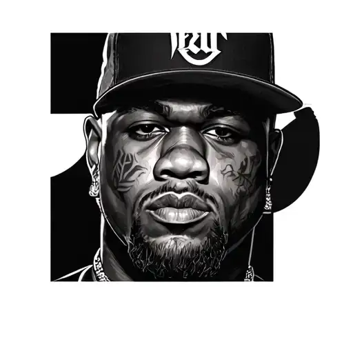 50 Cent tattoo design idea