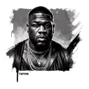 50 Cent tattoo design idea