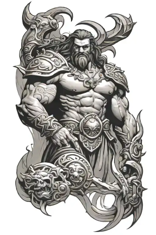 Samson tattoo design idea