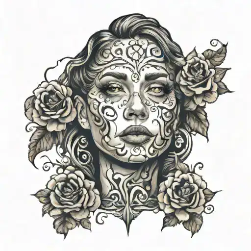 melancholic tattoo design idea
