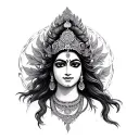 Durga tattoo design idea