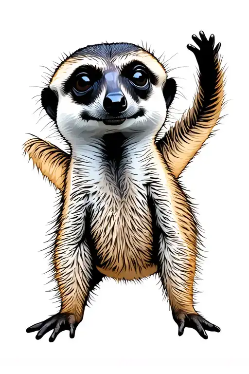 meerkat standing up tattoo design idea