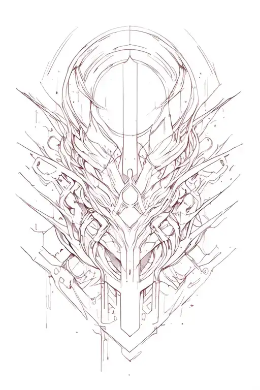 cybersigilism design lines tattoo design idea