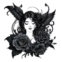 Dark Romance tattoo design idea