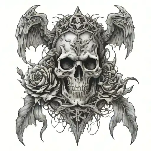 survival of traumas tattoo design idea
