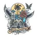 hotel California tattoo design idea