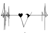 Roman date, timeline cross over beat heart diagram on arrow, bow and arrow, Sagittarius tattoo design idea