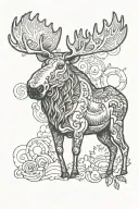 moose tattoo design idea