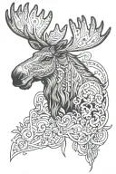 moose tattoo design idea