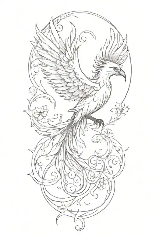Phoenix tattoo design idea