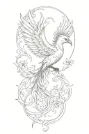 Phoenix tattoo design idea
