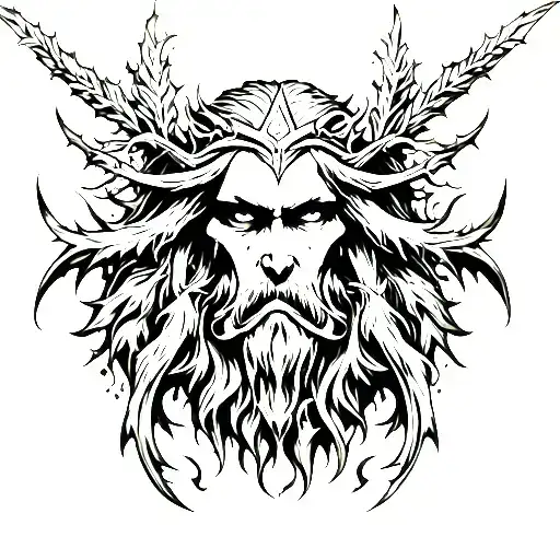 Druid tattoo design idea