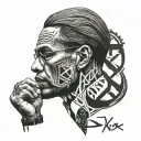 By Any Means Necessary Malcolm X write "Irina" tattoo design idea