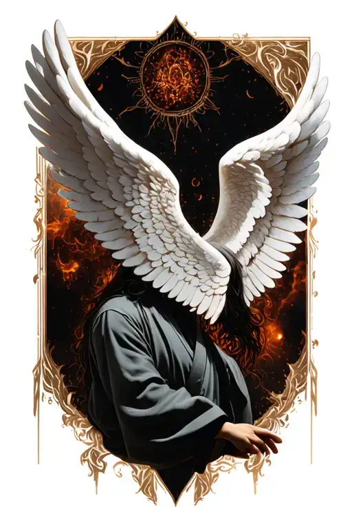 Family Domain Expansion Jujutsu Kainen as an Angel Wings tattoo design idea